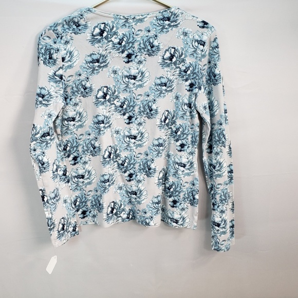 CHARTER CLUB LONG SLEEVE FLORAL PRINT SHIRT SMALL - Picture 5 of 5